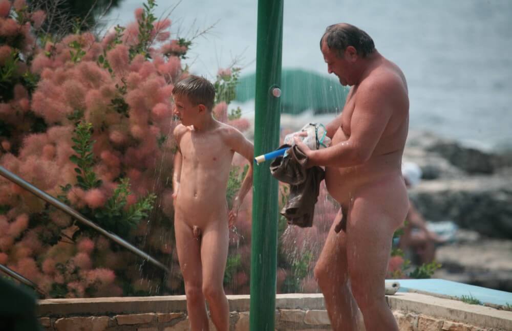 Naturist Shower Profiles pics - Joy and pleasure are part of the nudist experience