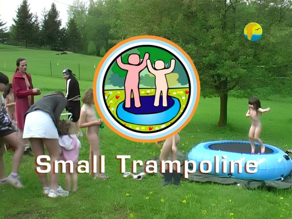 Naturist Freedom: Small Trampoline - Naturism is not a cult