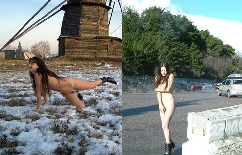 Beautiful Suntan Stretches-Winter Sport pics - The lifestyle of naturist advocates and their community