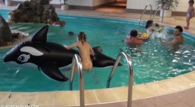 Naturism - Indoor dolphin ride Full HD upd - Nudism strengthens friendships and mutual respect among people