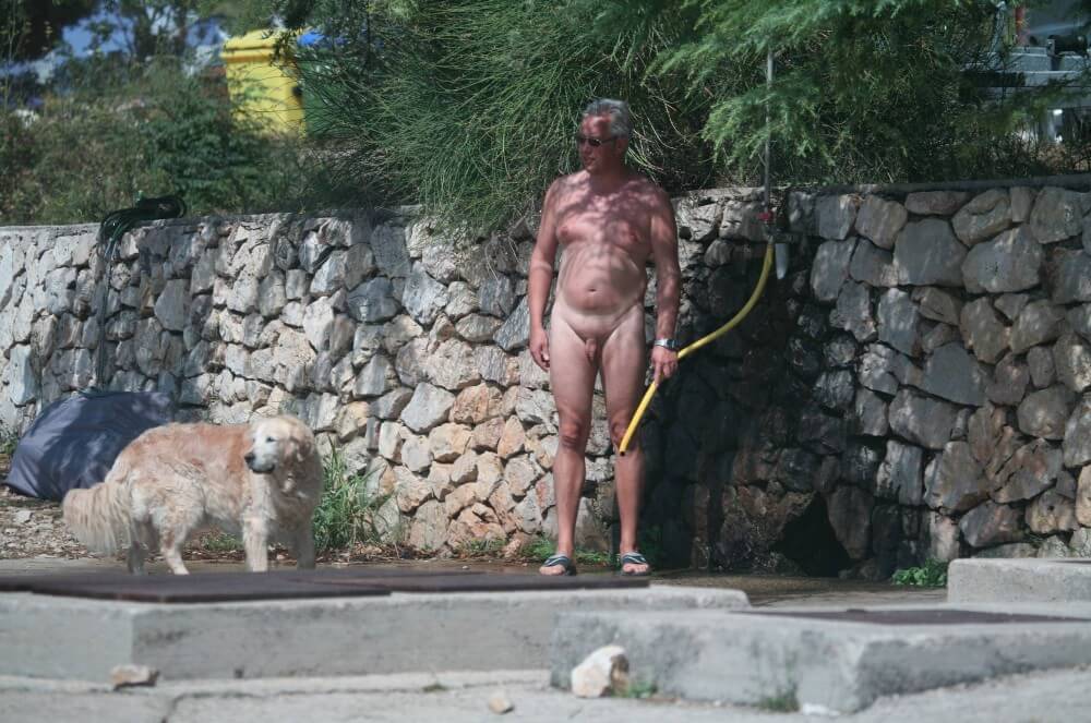 Shower-Wall Bath Parents pics - True nudism began here